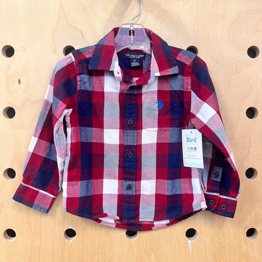 Red/Blue Plaid Button Up