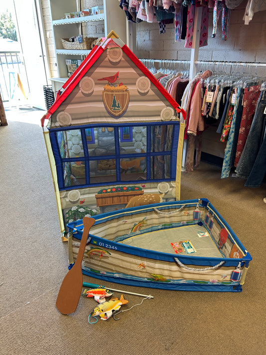 Outdoor Tent Playset Cabin and Fishing