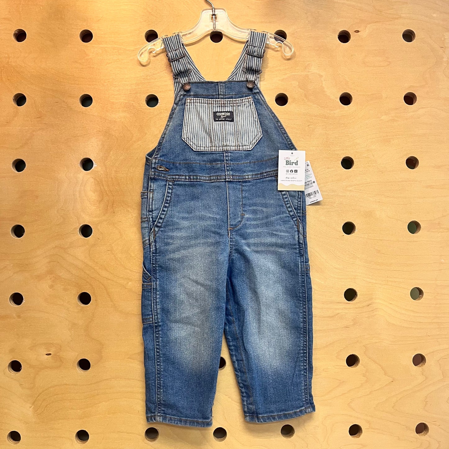 Stripe Pocket Denim Overalls NEW!