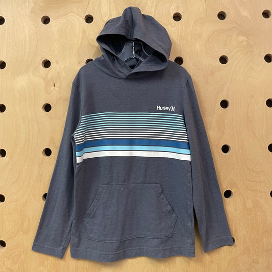 Grey Striped Hoodie Tee