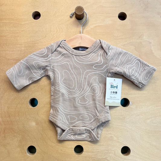 Organic Tan/White Swirls Bodysuit