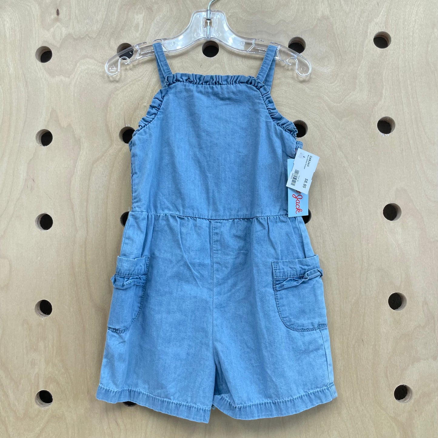 Blue Ruffled Romper