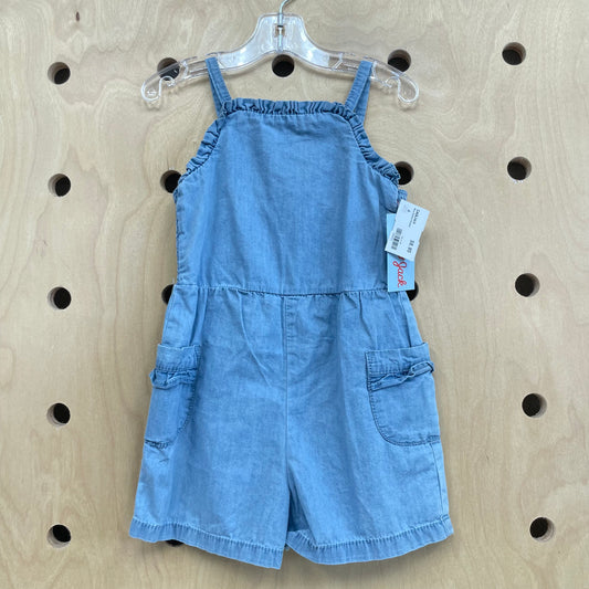 Blue Ruffled Romper