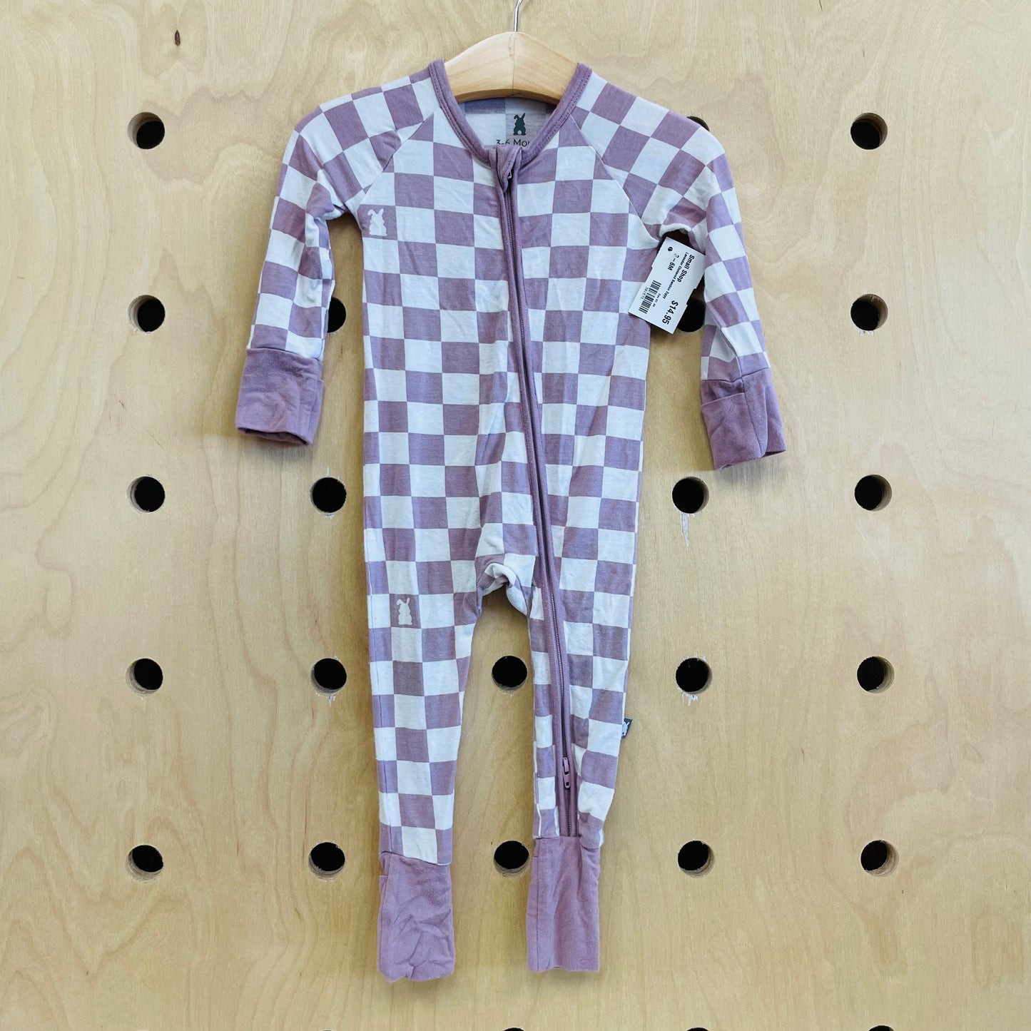 Lavender Chckered Bamboo Zippy