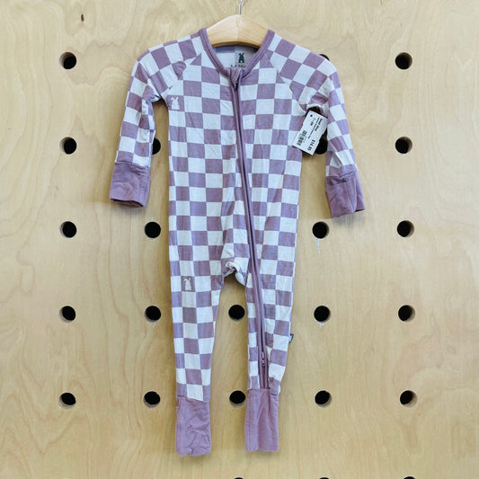 Lavender Chckered Bamboo Zippy