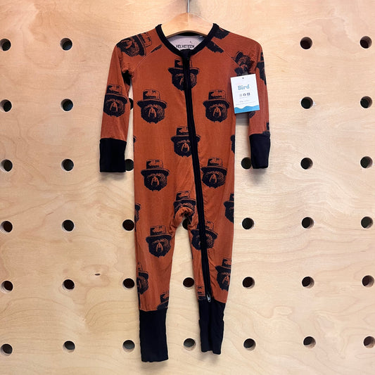 Brown Smokey The Bear Bamboo Zippy