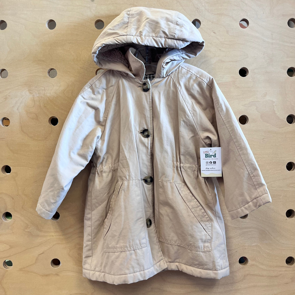 Tan Lined Pea Coat
