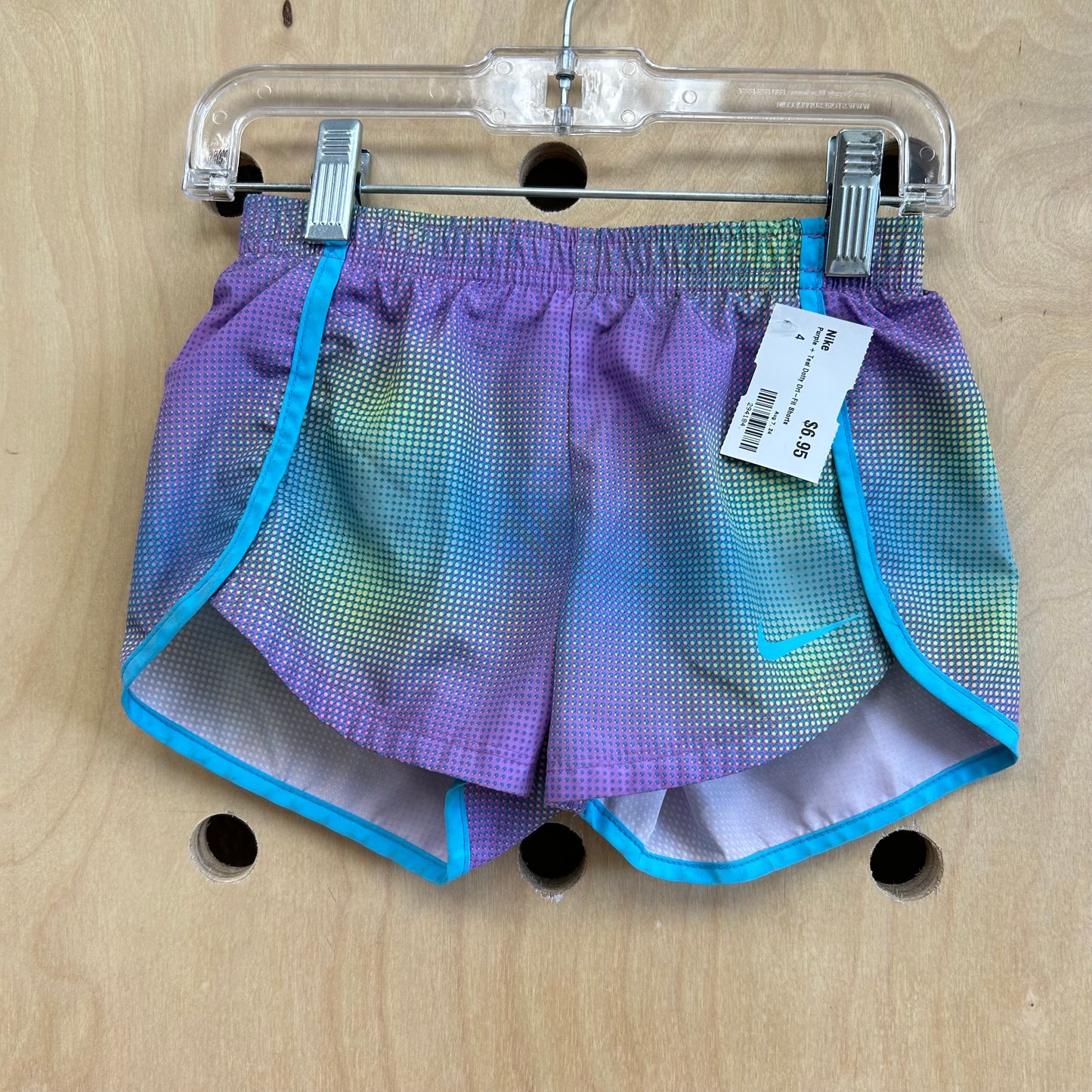 Purple + Teal Dotty Dri-Fit Shorts