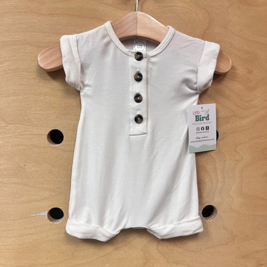 Ivory Bamboo Button Romper