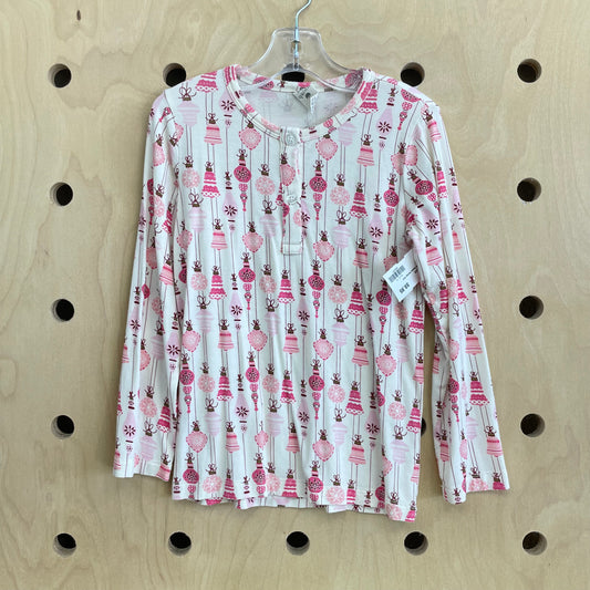 Cream & Pink Organic Holiday Shirt