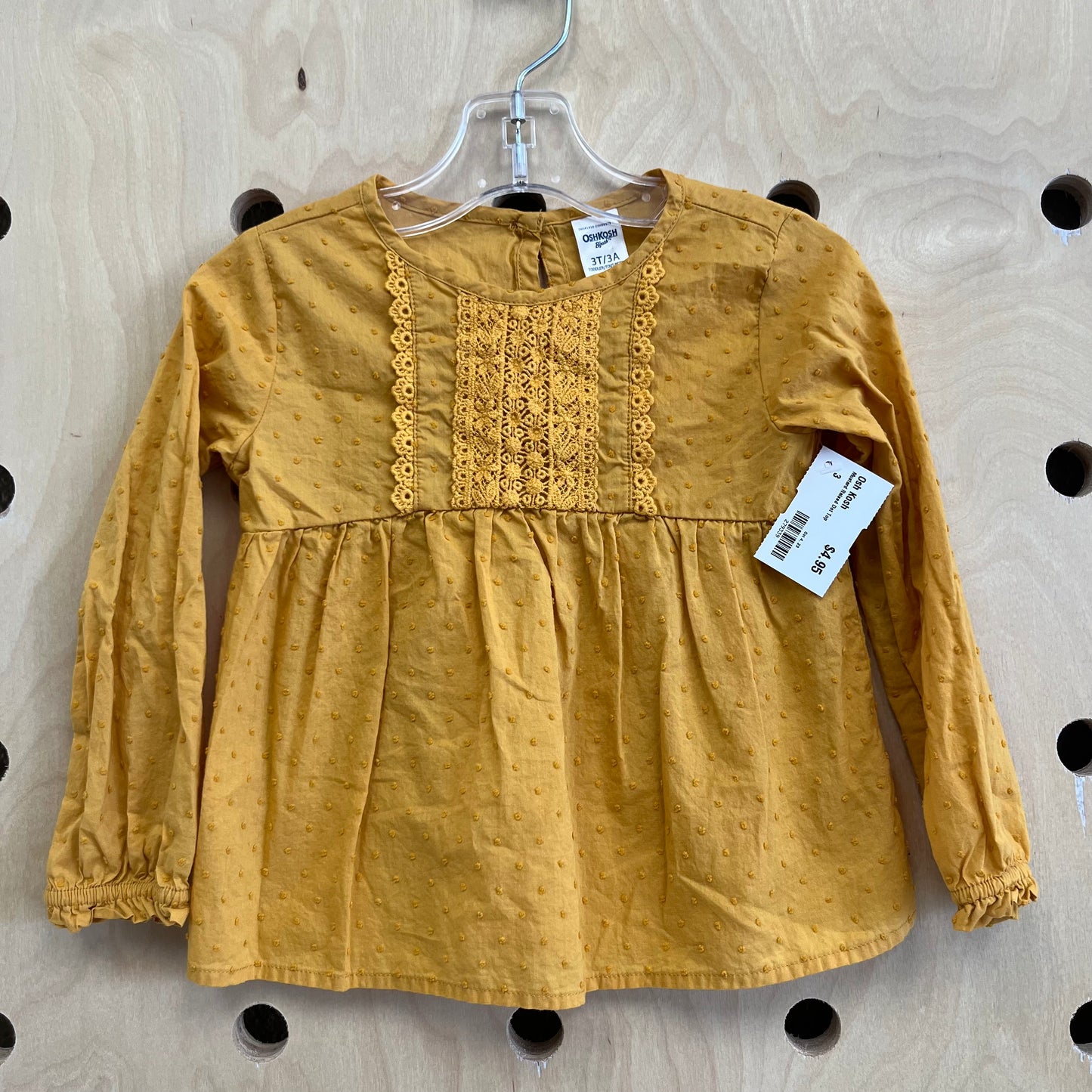 Mustard Raised Dot Top