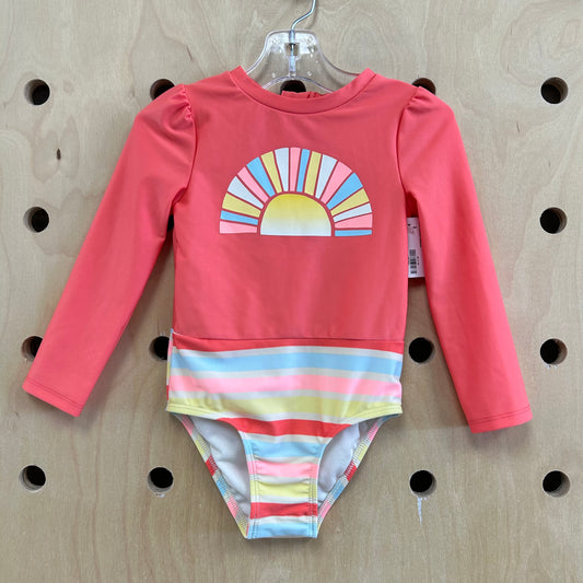Coral Rainbow Swimsuit