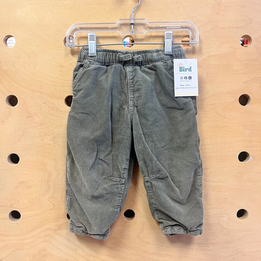 Green Lined Cord Pants