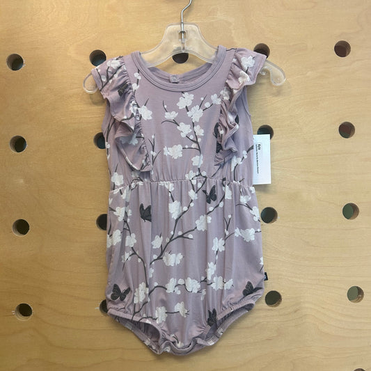 Lavender Butterfly Bamboo Romper