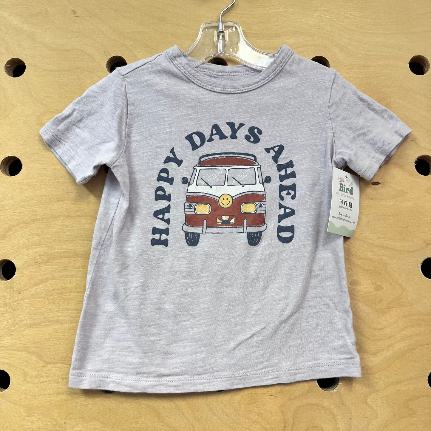 Organic Purple Happy Days Ahead Tee