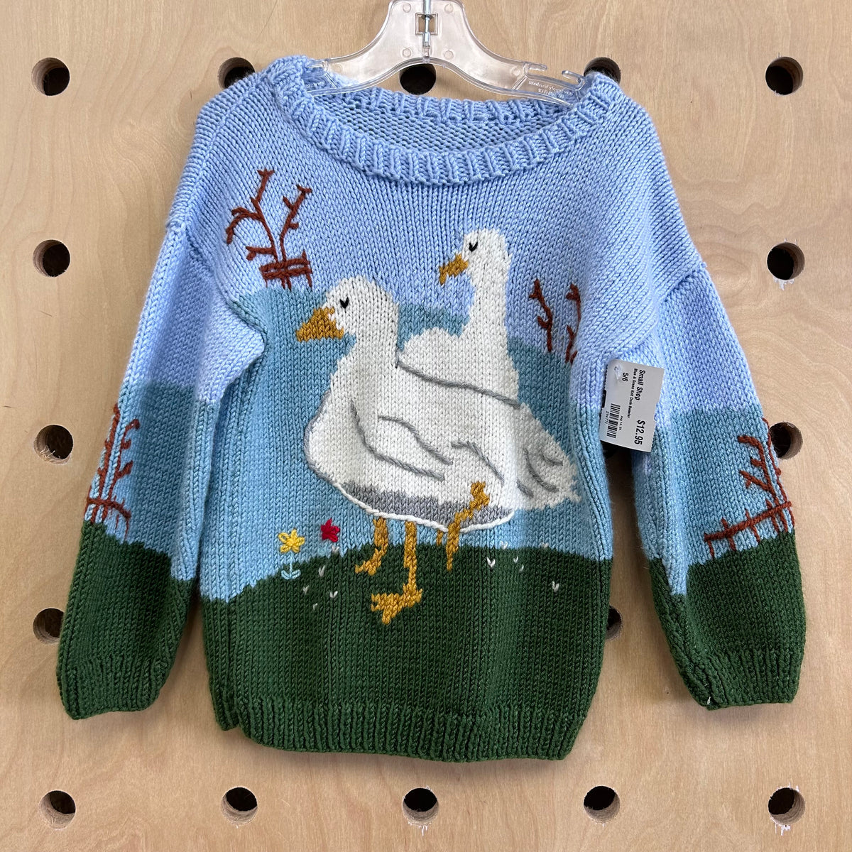 Blue & Green Knit Duck Swaeter