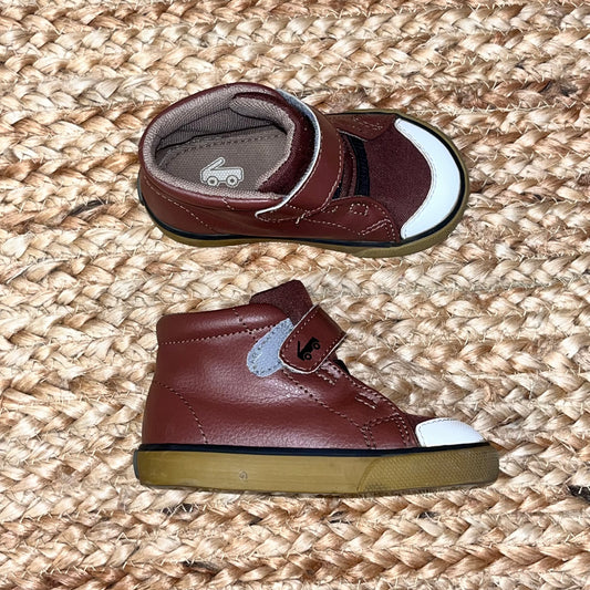 Chocolate Brown Velcro Hi Tops