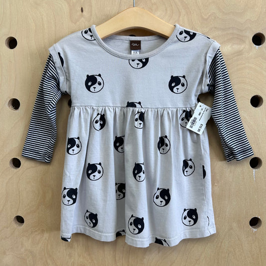 Grey Ying Yang Panda Dress