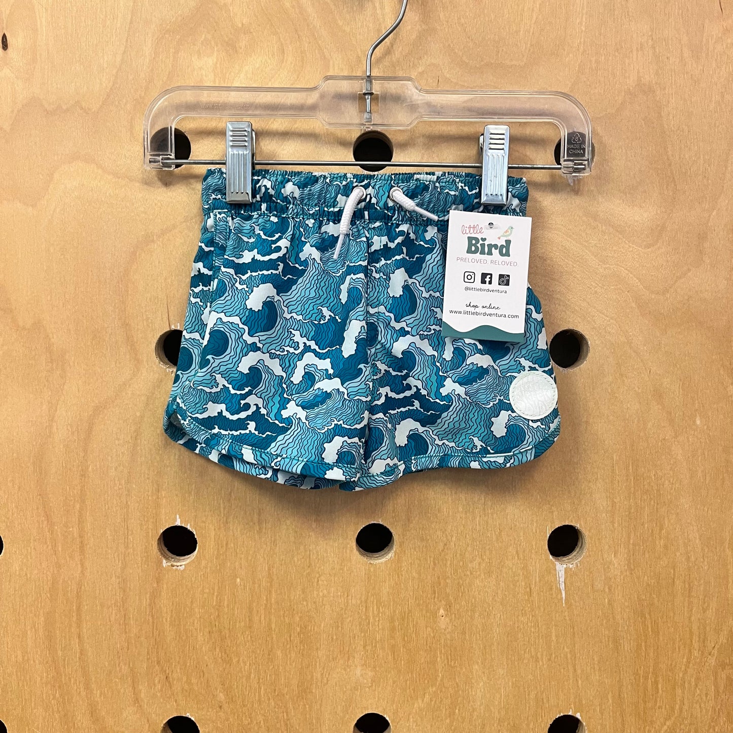 Blue Waves Swim Trunks