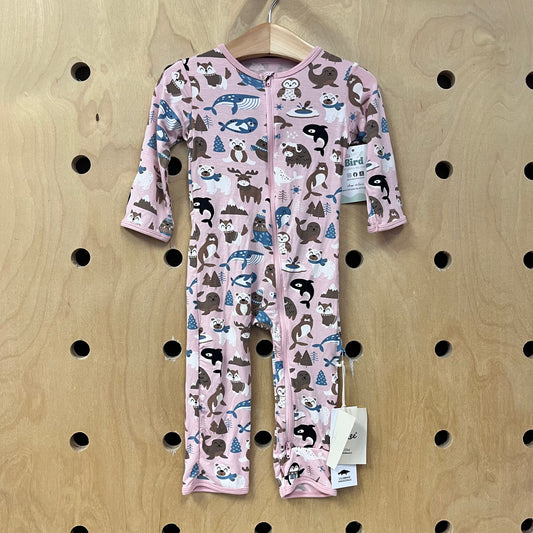 Baby Rose Arctic Animals Bamboo Zippy NEW!