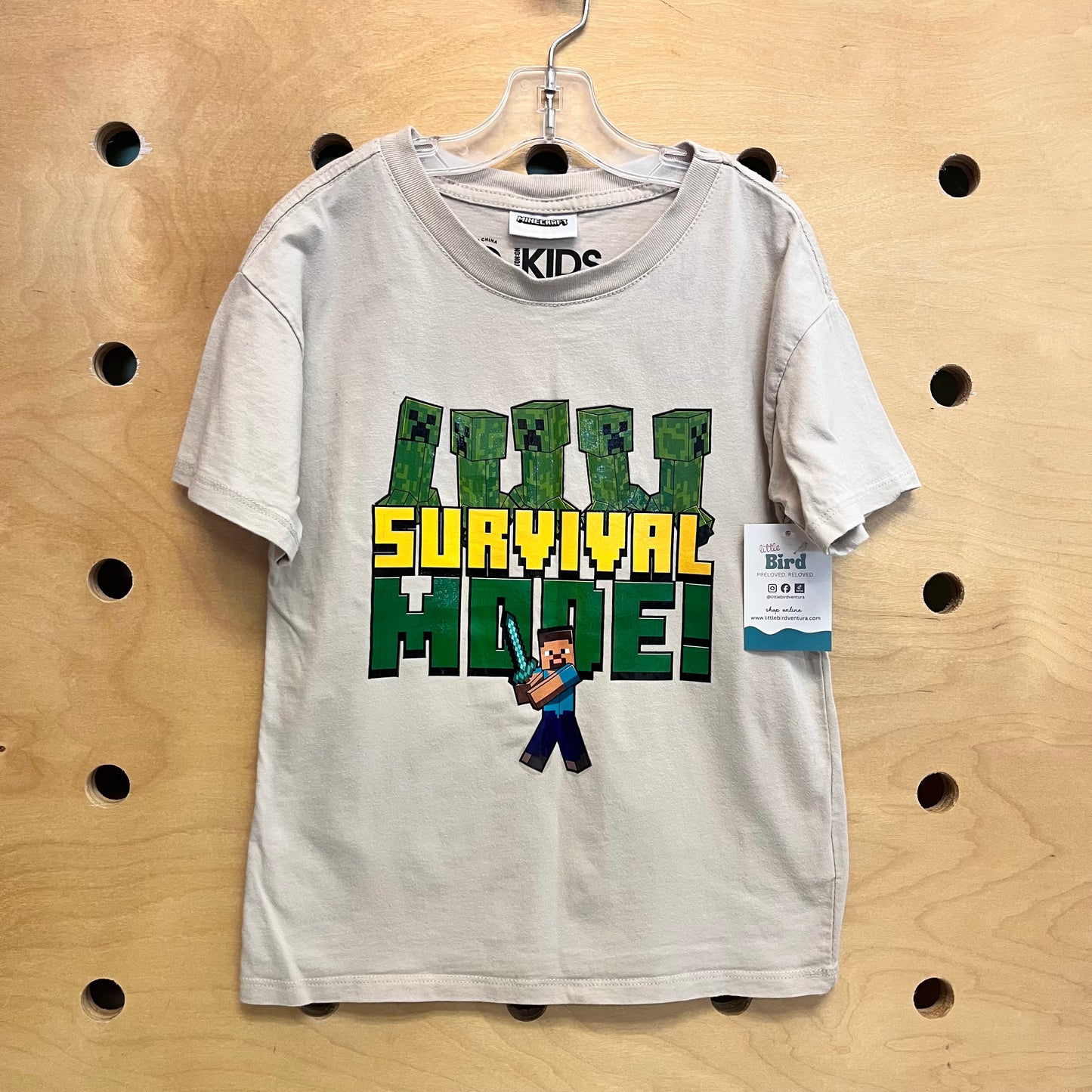 Beige 'Survival Mode' Tee