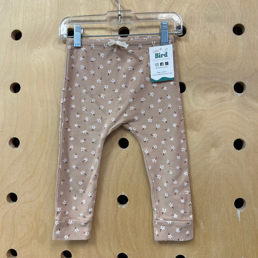 Taupe Floral Organic Pants