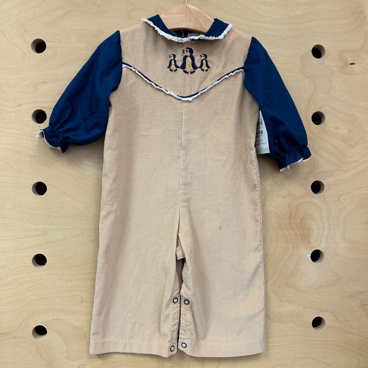Toddle Tyke Penguin Cord Romper
