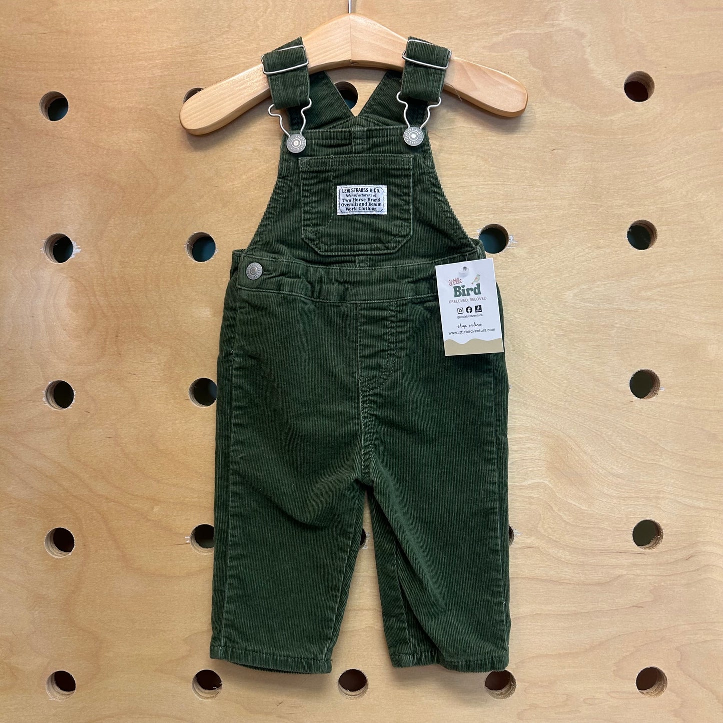 Green Cord Overalls
