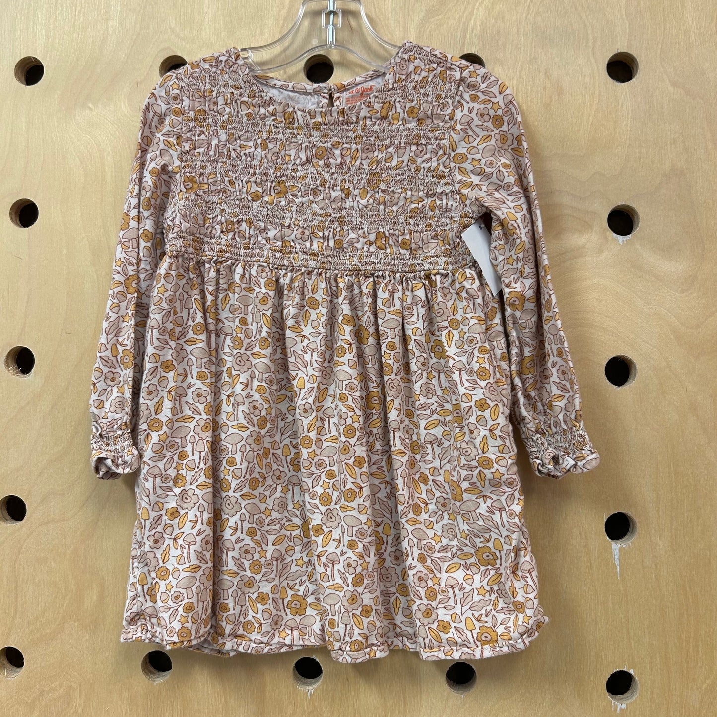 Beige Floral Mushies Dress