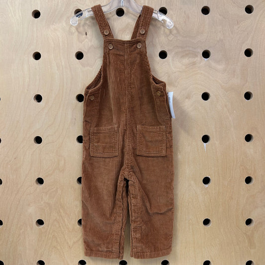 Brown WIde Cord Overalls