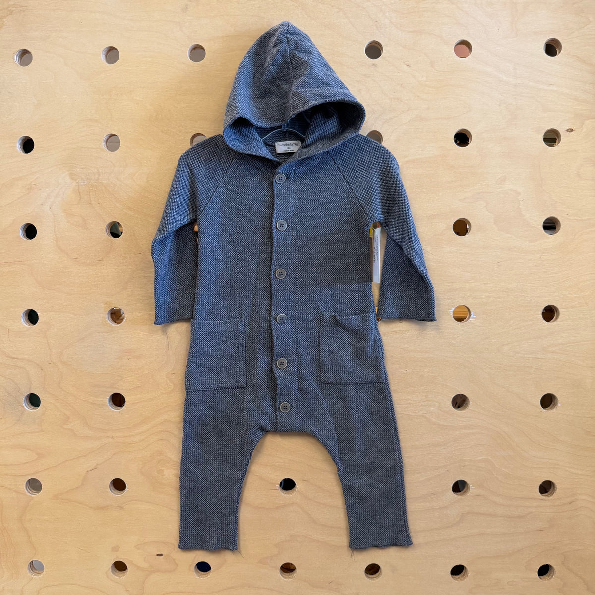 Grey Hooded Romper