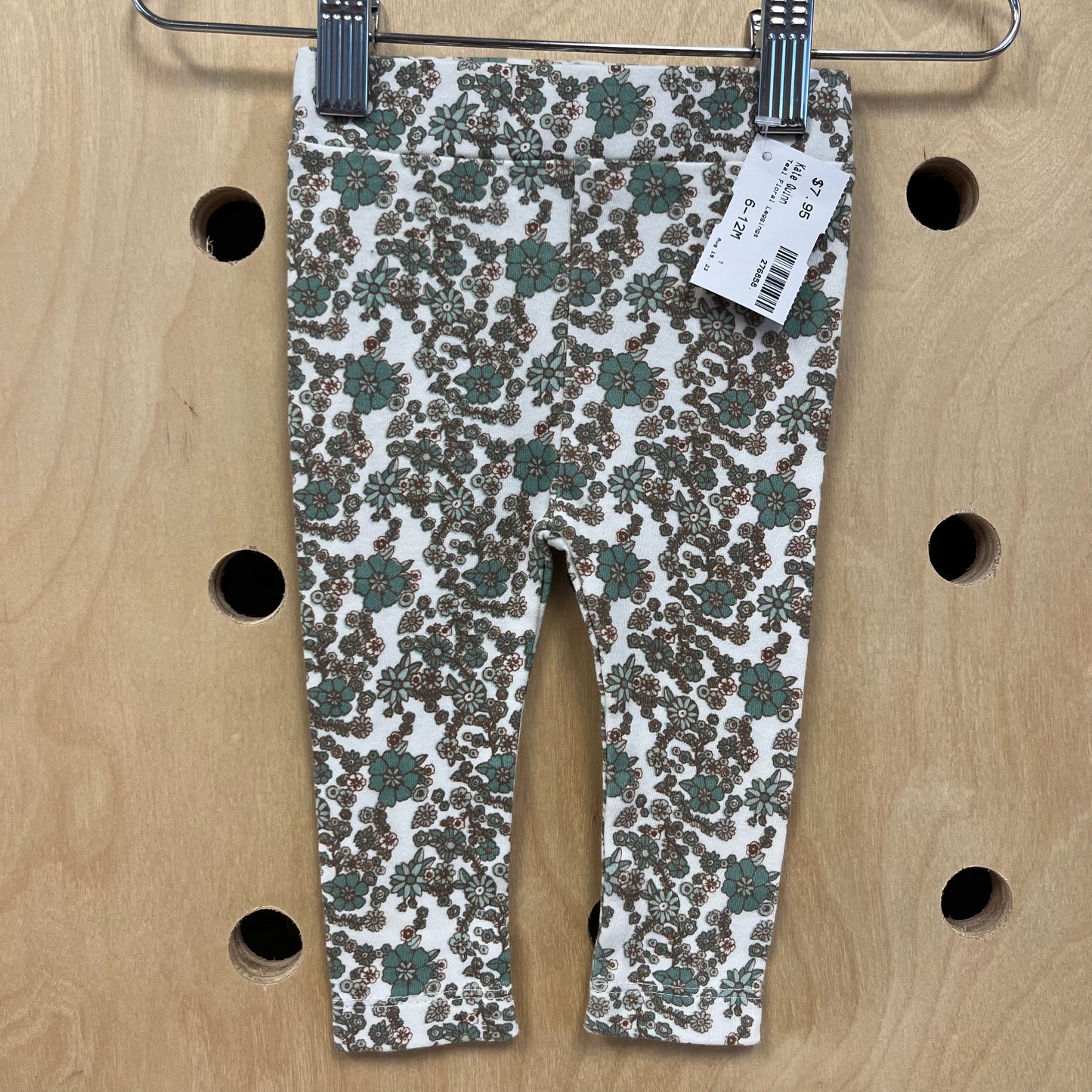 Teal Floral Leggings