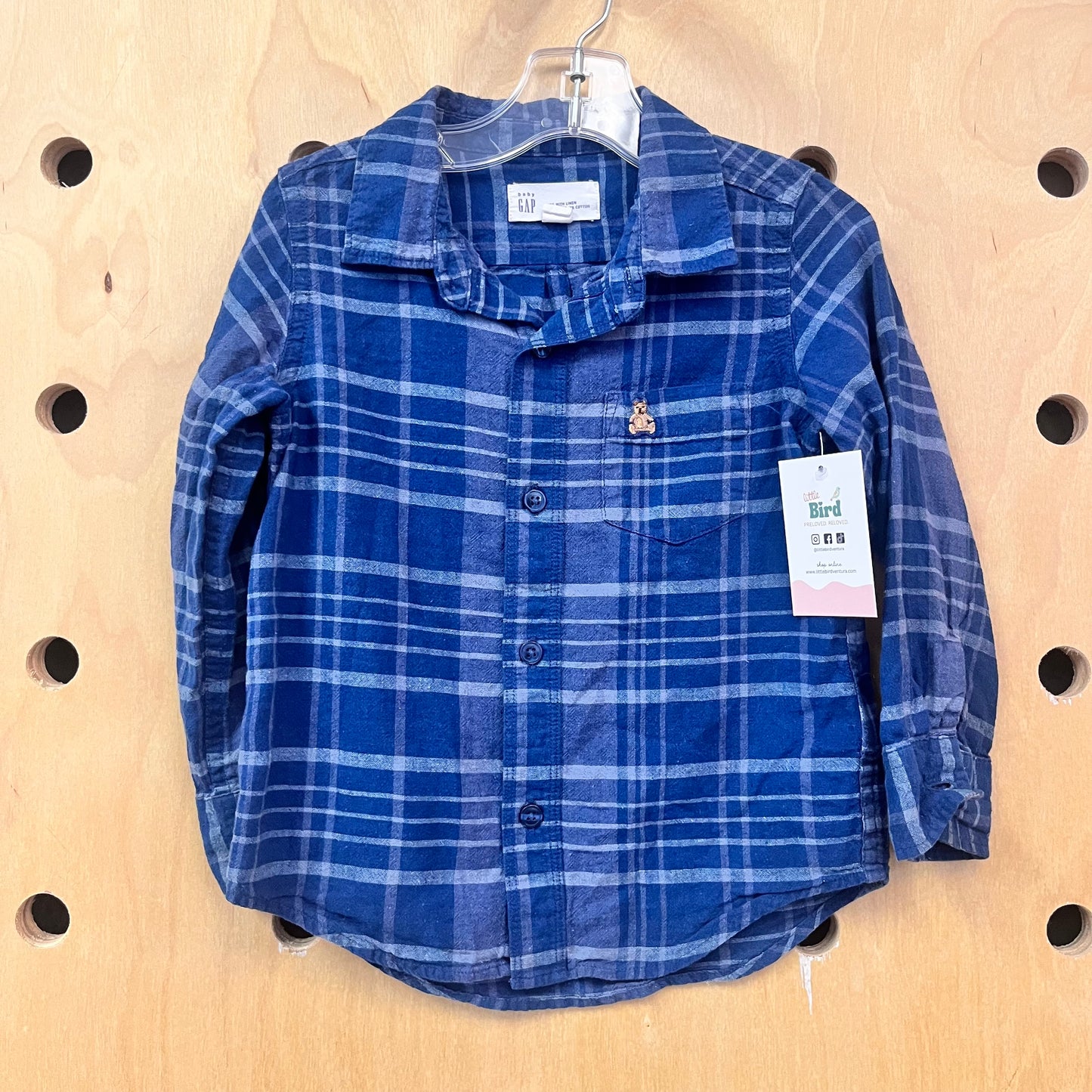 Blue Plaid Button Up