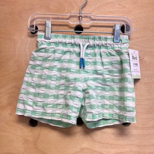 Green/White Checker Swim Trunks