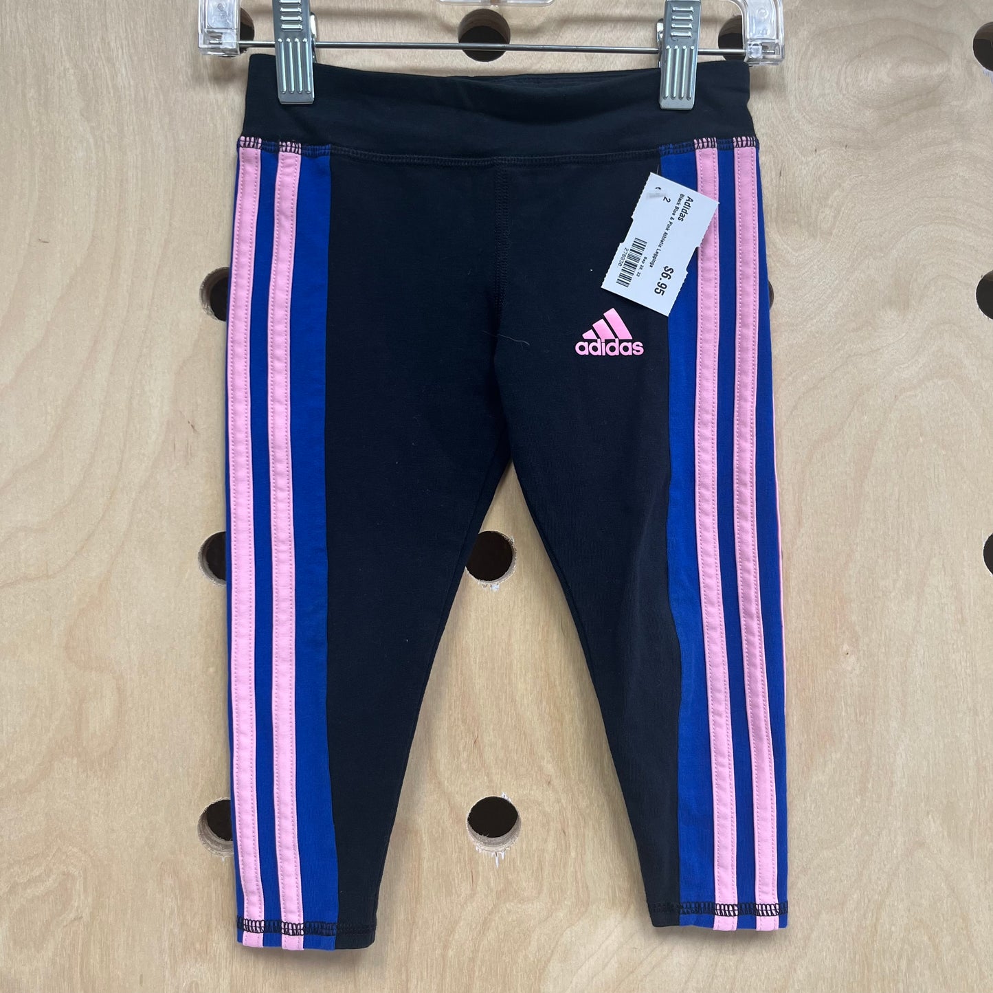 Black Blue & Pink Athletic Leggings