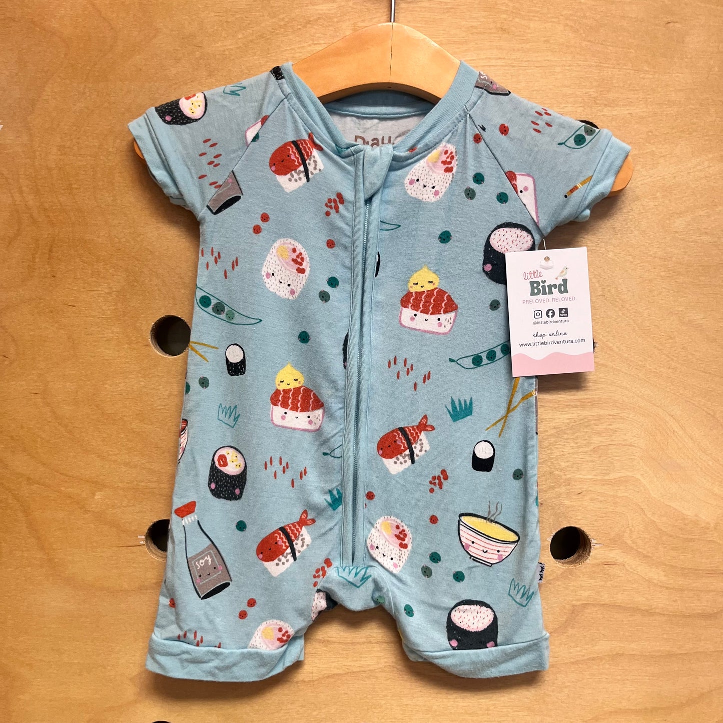 Blue Sushi Bamboo Shorty Zippy