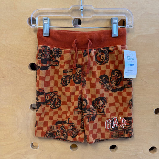 Orange Checker Monster Truck Shorts