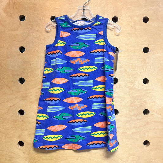 Blue Surfboards Cotton Dress