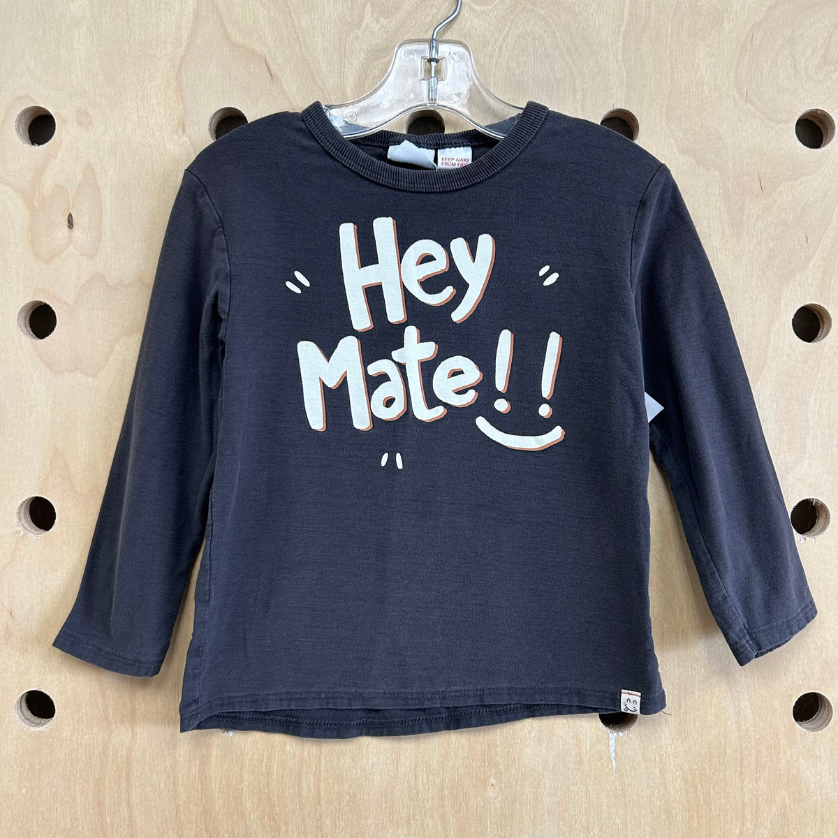 Grey "Hey Mate" Long Sleeve Tee