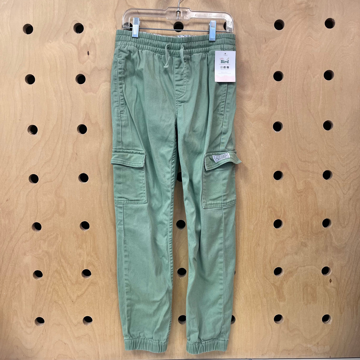 Green Drawstring Cargo Denim Joggers