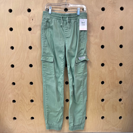 Green Drawstring Cargo Denim Joggers