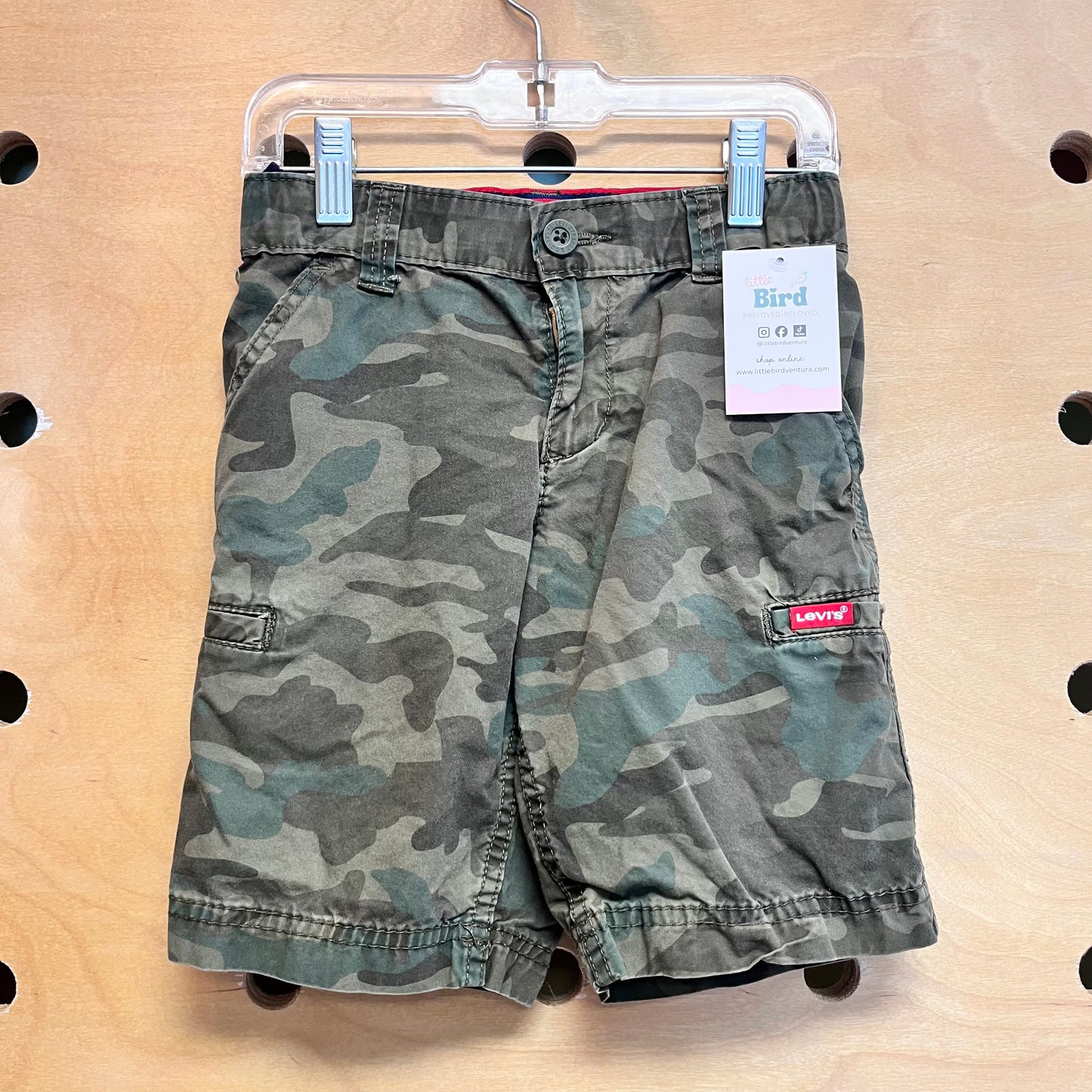 Green Camo Cargo Shorts