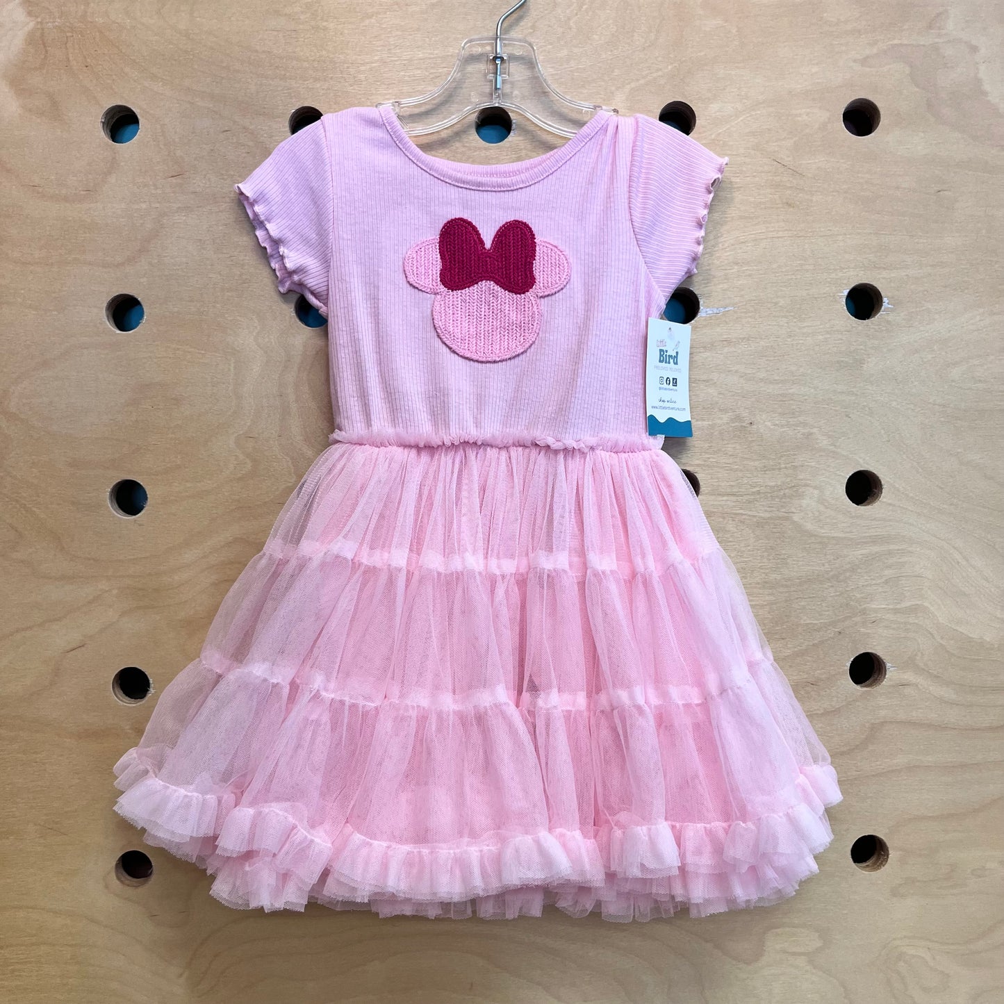 Pink Ribbed Minnie Tulle Dress