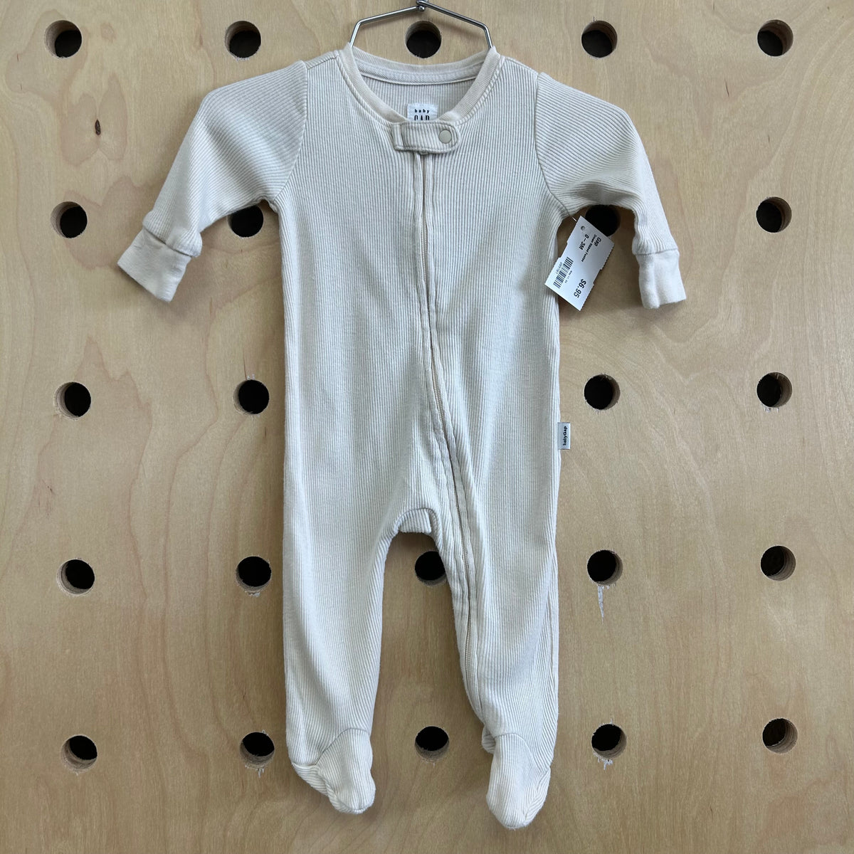 Cream Ribbed Footies