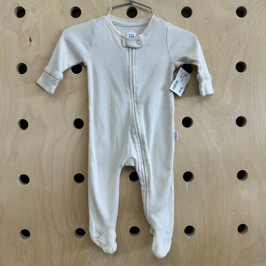 Cream Ribbed Footies