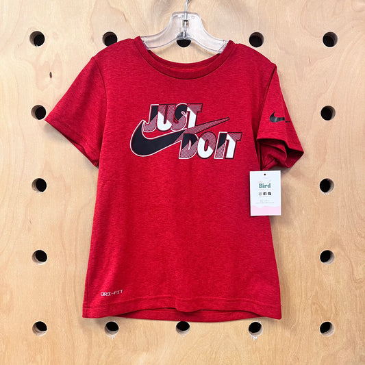 Red Just Do It Dri Fit Tee