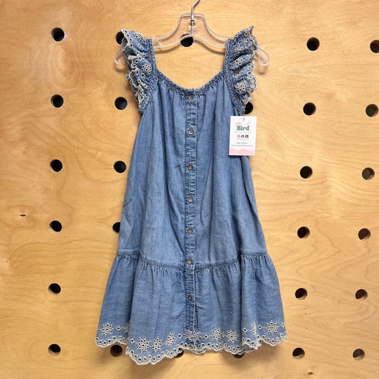 Chambray Eyelet Dress