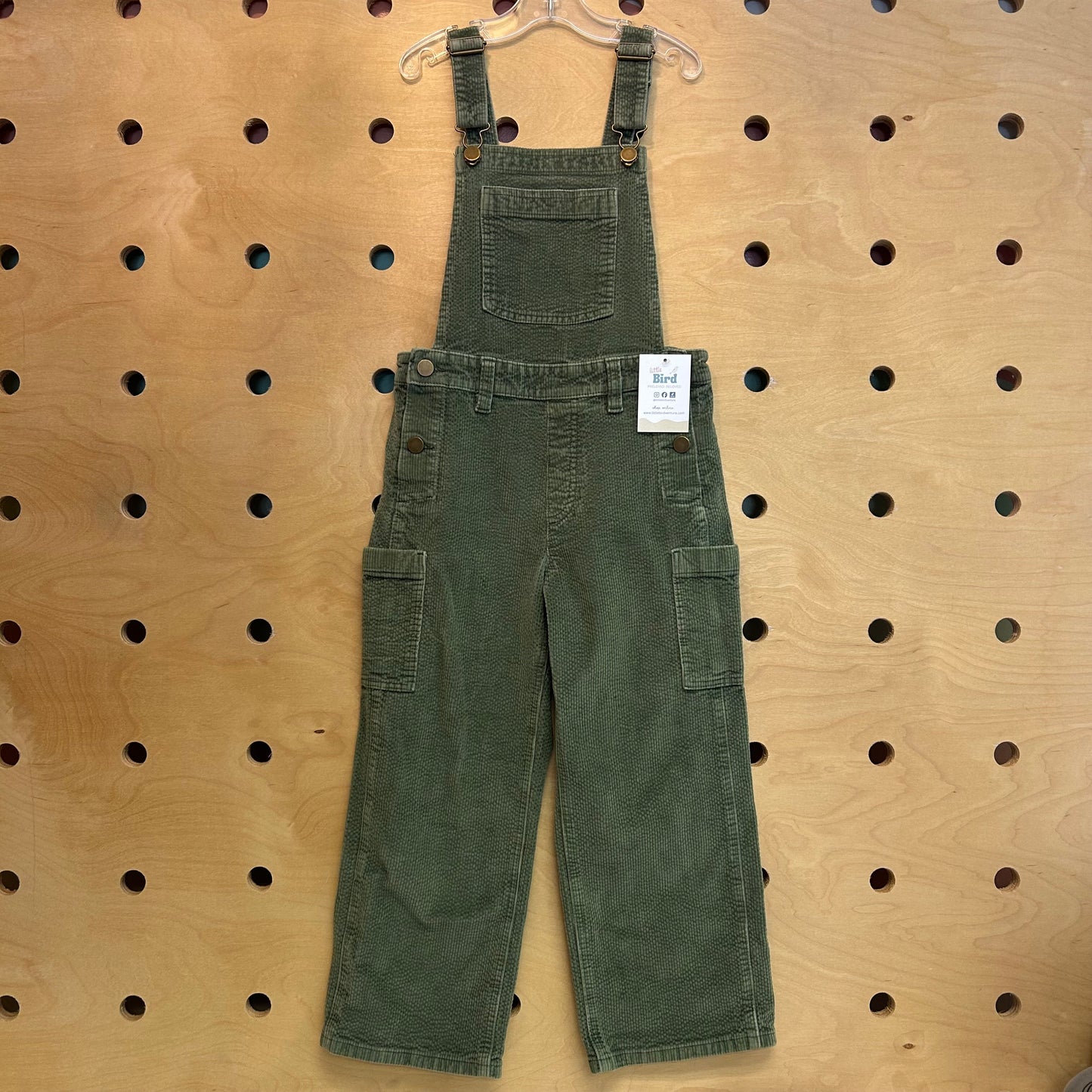 Green Cord Overalls