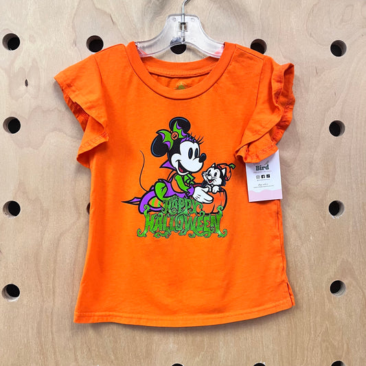 Orange Halloween Minnie Tee
