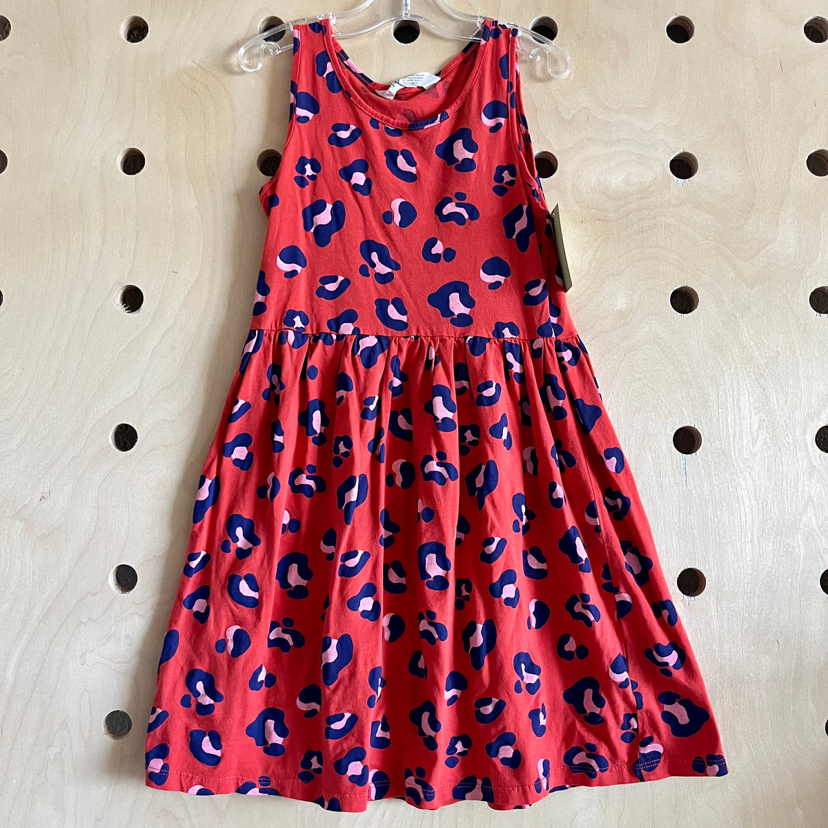 Orange & Blue Leopard Print Tank Dress
